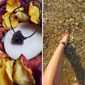 Smoky Quartz Anklet, Protective Crystal Jewelry